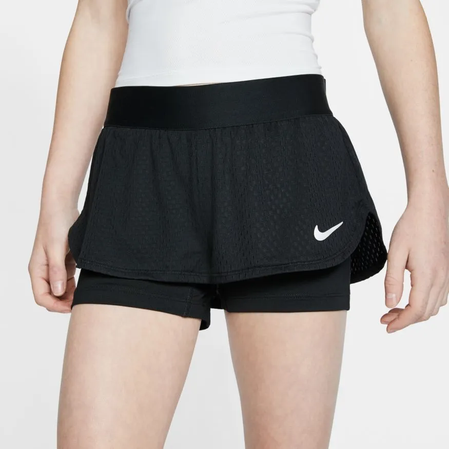 Nike Girls Court Flex Short - black/white