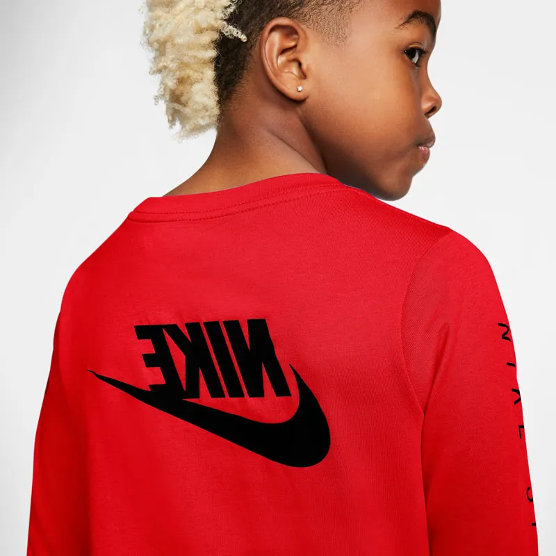 Nike Swoosh Futura Long Sleeve Tee - university red