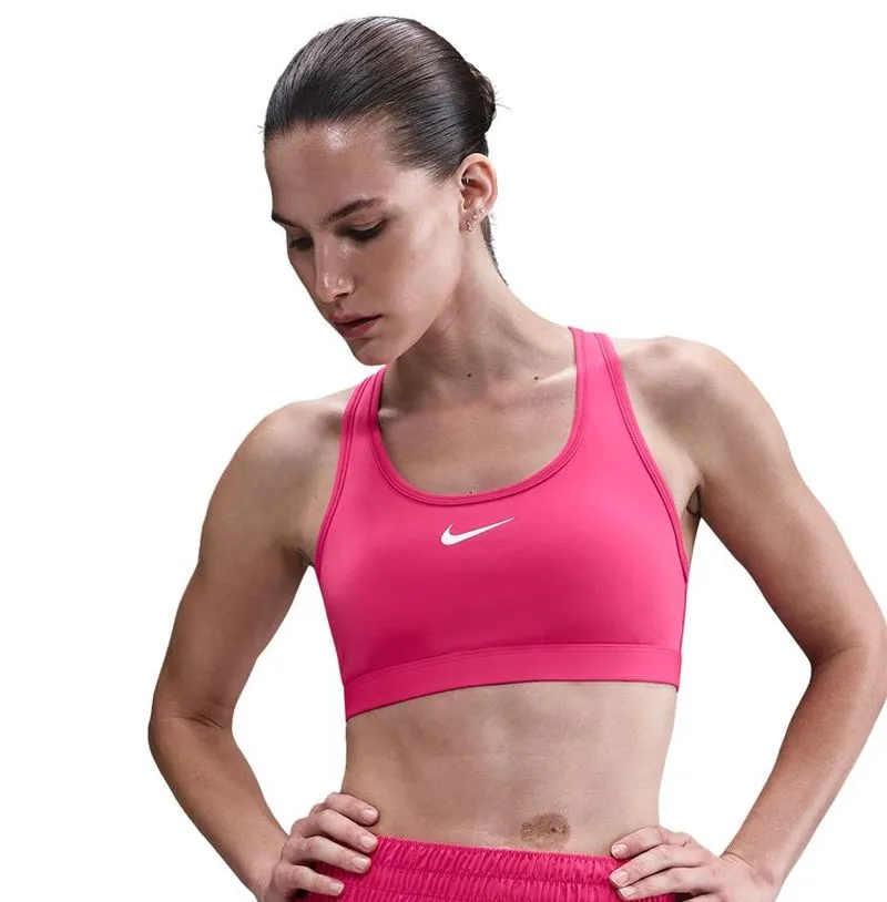 Nike Swoosh Medium Support Non-Padded Sports - rush pink/white Nike Swoosh Medium Support Non-Padded Sports - rush pink/white