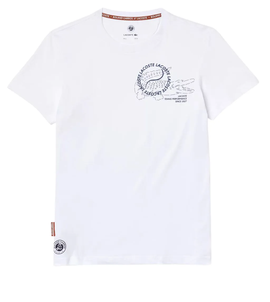 Lacoste Roland Garros Children T-Shirt - white/blue marine
