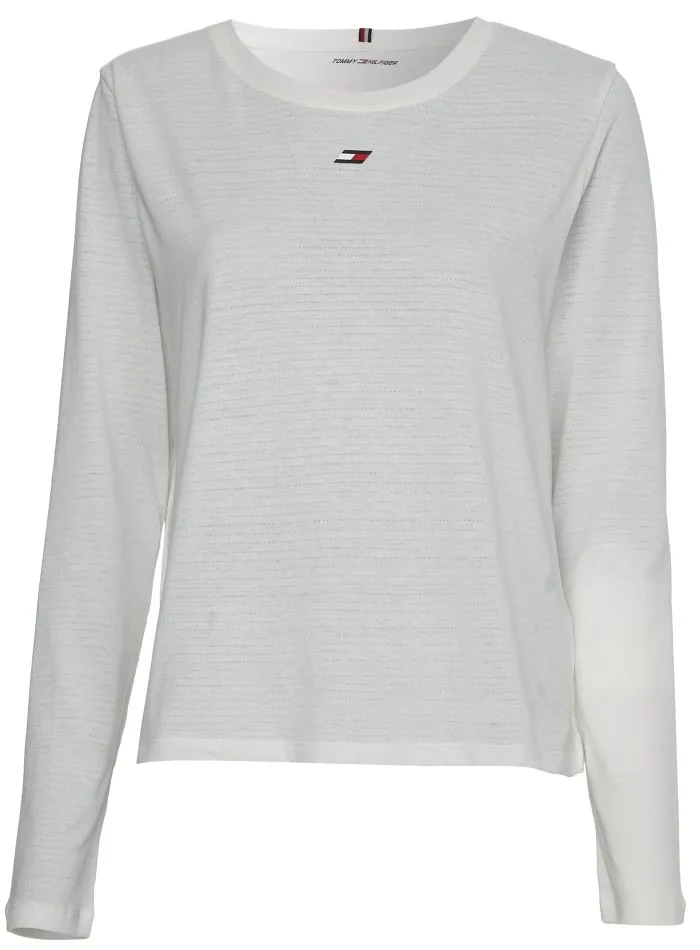 Tommy Hilfiger Long Sleeve Mesh Tee - ecru