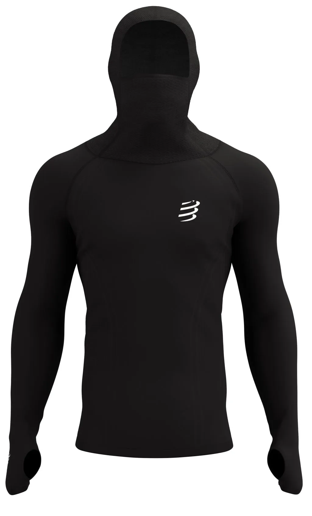 AU00007B-BLACK_01 Compressport 3D Thermo Ultralight Racing Hoodie - black