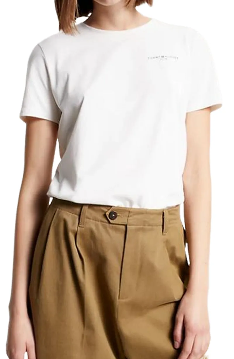 Tommy Hilfiger 1985 Regular Mini Corp Logo C-NK SS - ecru