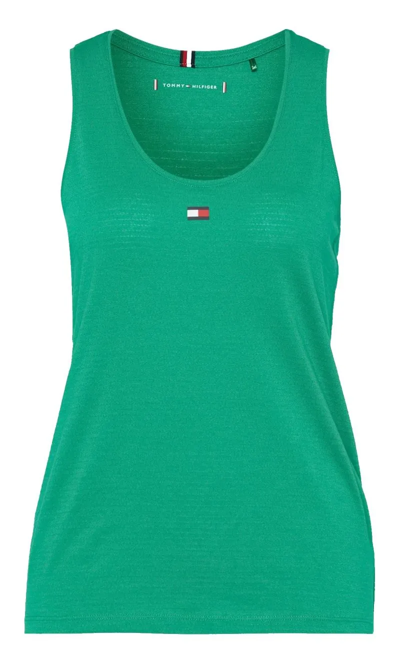 tommy-top Tommy Hilfiger Essential Flag Slim Tank Top - olympic green