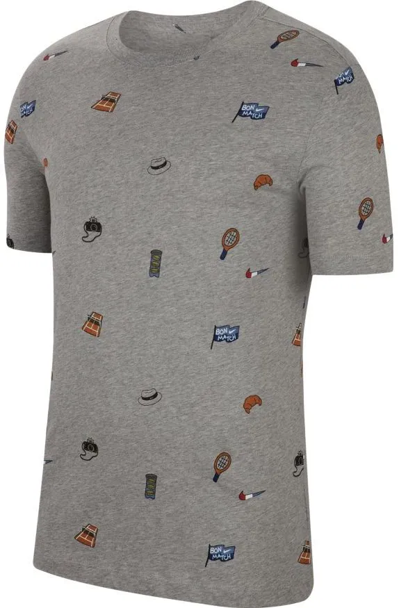 Nike Court Tee Roland Garros - dark grey heather