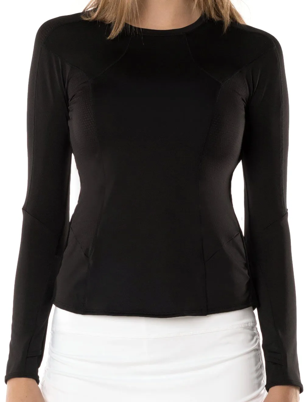 Lucky in Love Core Contour Long Sleeve Crew Women - black