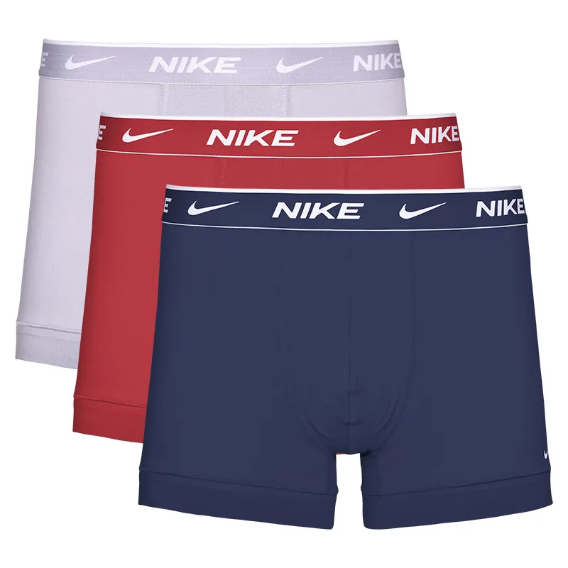 0000KE1008-AME Nike Everyday Cotton Stretch Trunk 3P - team red/wolf grey/obsidian