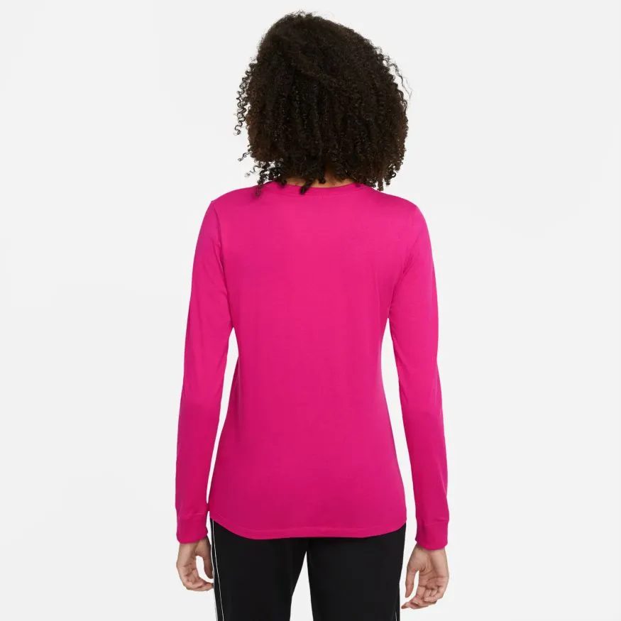 Nike Swoosh Essential LS Icon Ftr - fireberry/white
