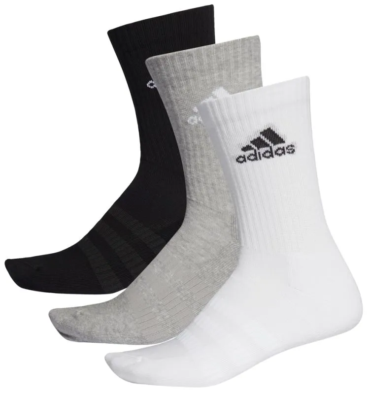 Adidas Cushion Crew 3PP - medium grey heather/medium grey heather/black