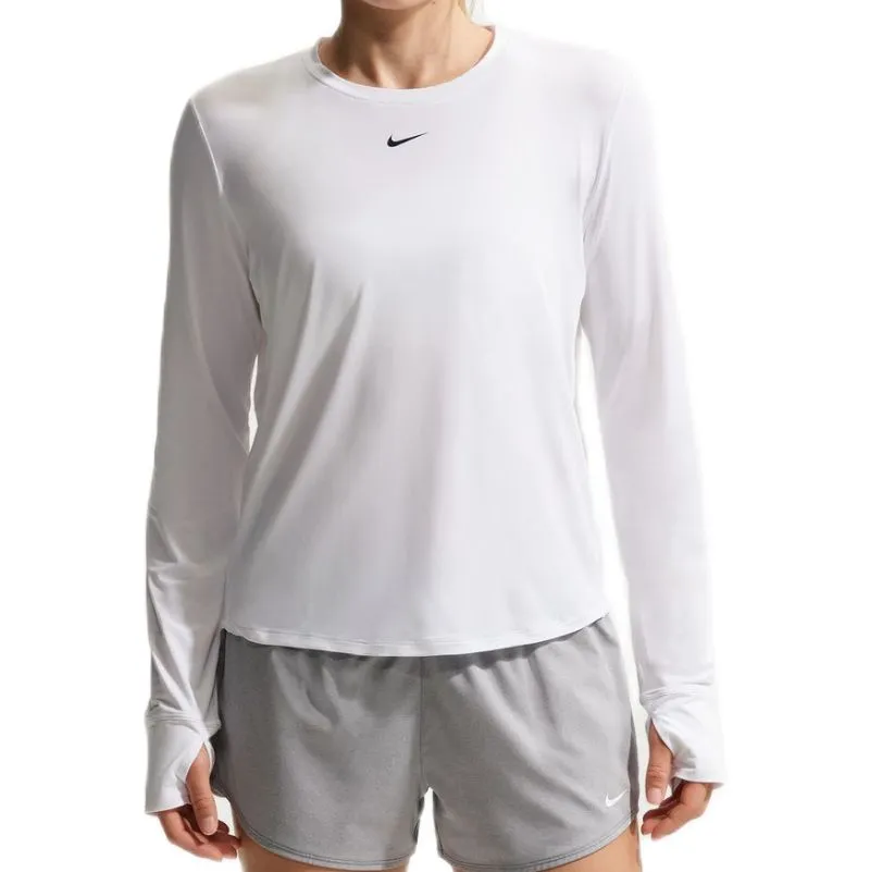 Nike One Classic Dri-Fit Long-Sleeve - white/black Nike One Classic Dri-Fit Long-Sleeve - white/black