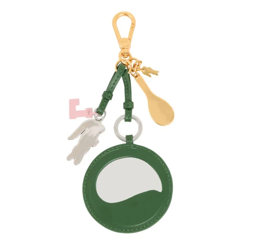 Lacoste Tennis Racket Mirror L Charms Key Ring - green