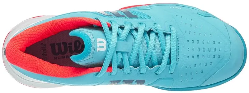 Wilson Rush Pro 2.5 Clay Court W - blue curacao/white/fiery coral