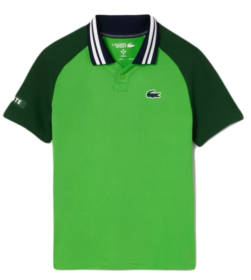 Lacoste Boys Sport X Daniil Medvedev Jersey Polo Shirt - green
