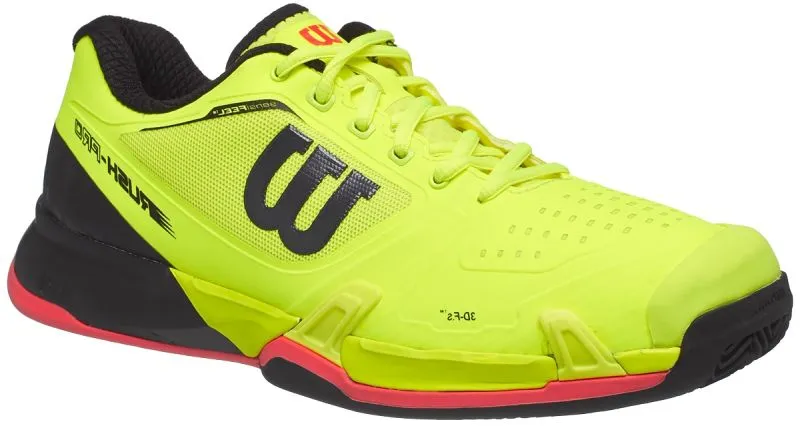 Wilson Rush Pro 2.5 Clay - safety yellow/ black/fiery coral