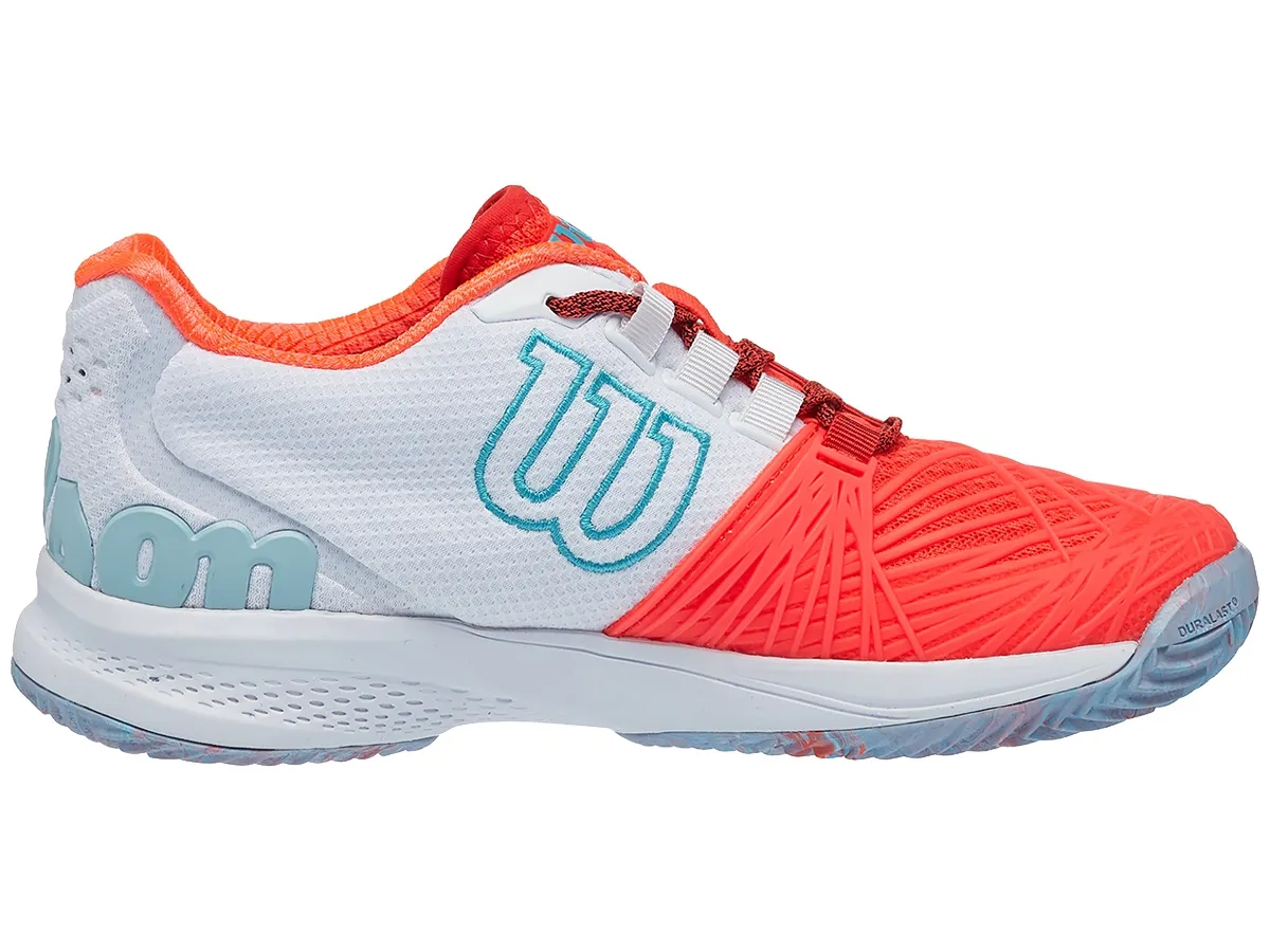 Wilson Kaos 2.0 Clay Court W - fiery coral/white/blue curacao