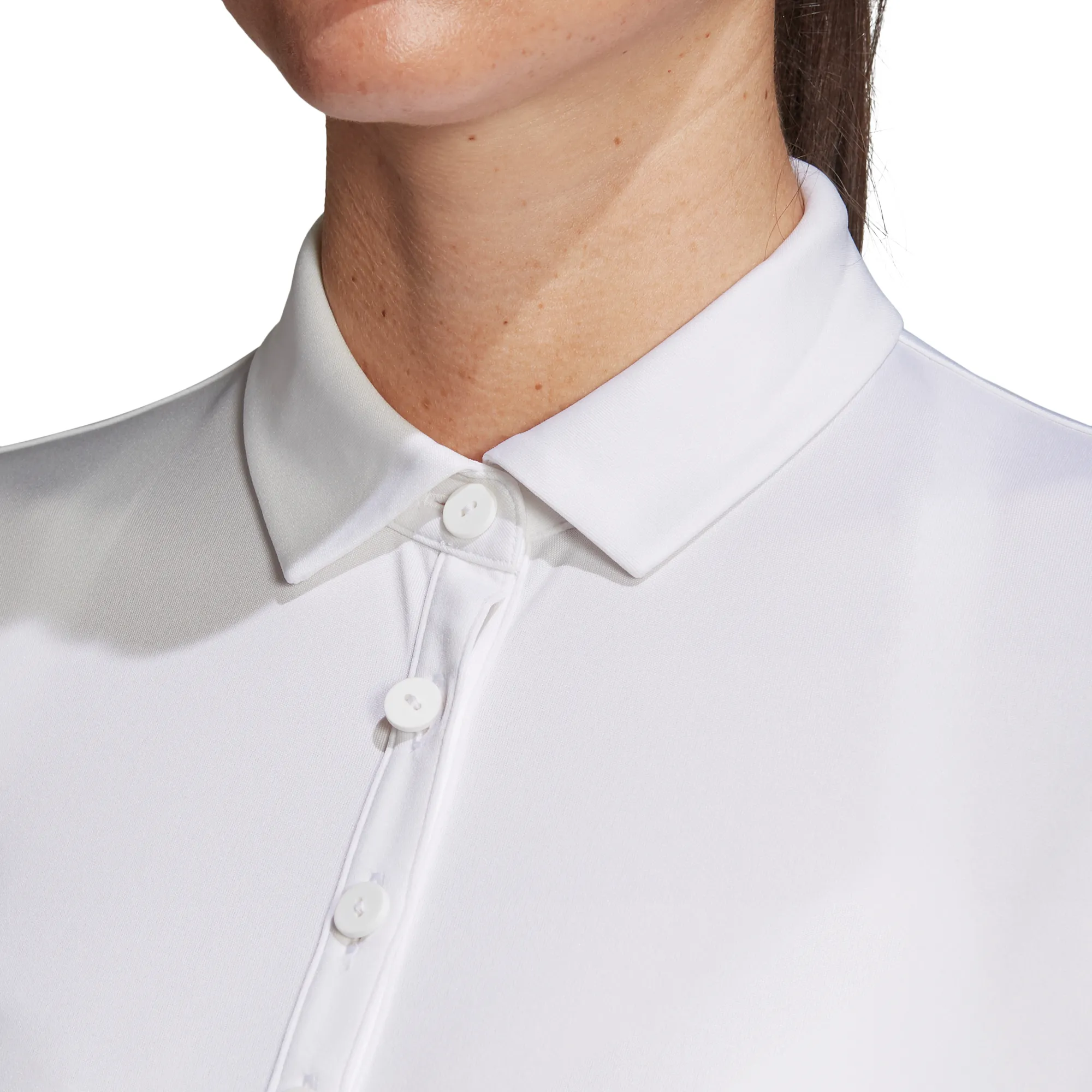 Adidas W Club 3 Stripes Polo - white/matte silver/black