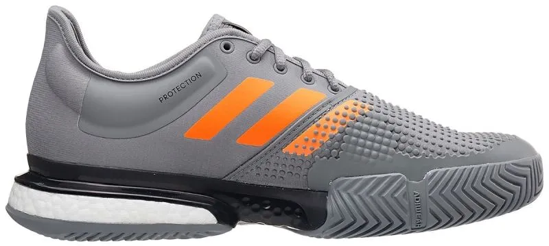 adidas-solecourt-boost-m-grey-heather-flame-orange-carbon-3 Adidas SoleCourt Boost M - grey heather/flame orange/carbon