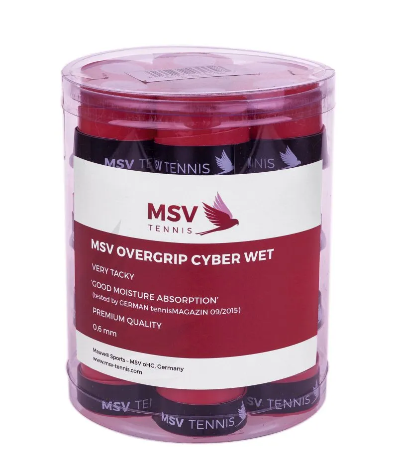 MSV Cyber Wet Overgrip 24P - red