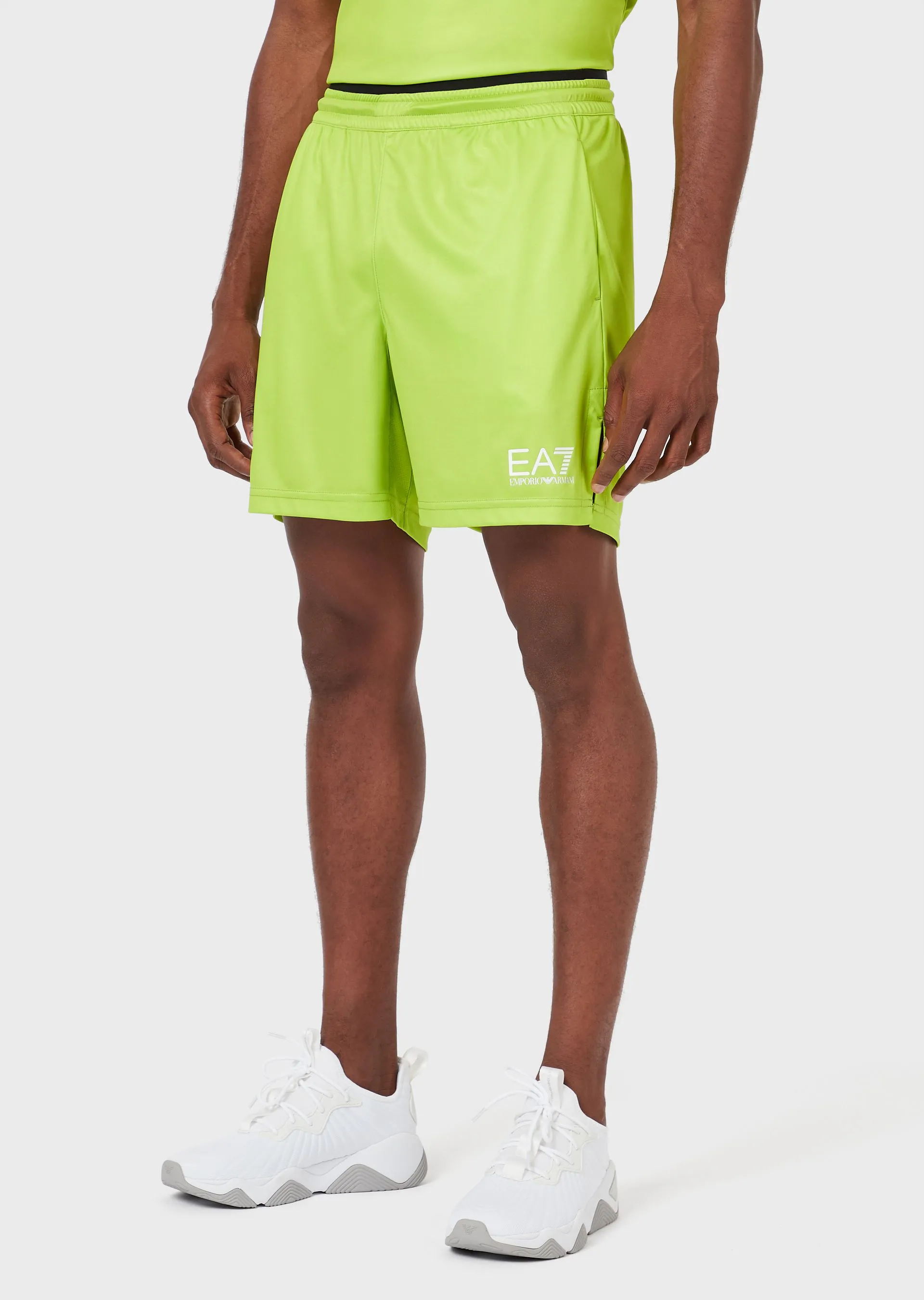 EA7 Man Jersey Shorts - lime punch