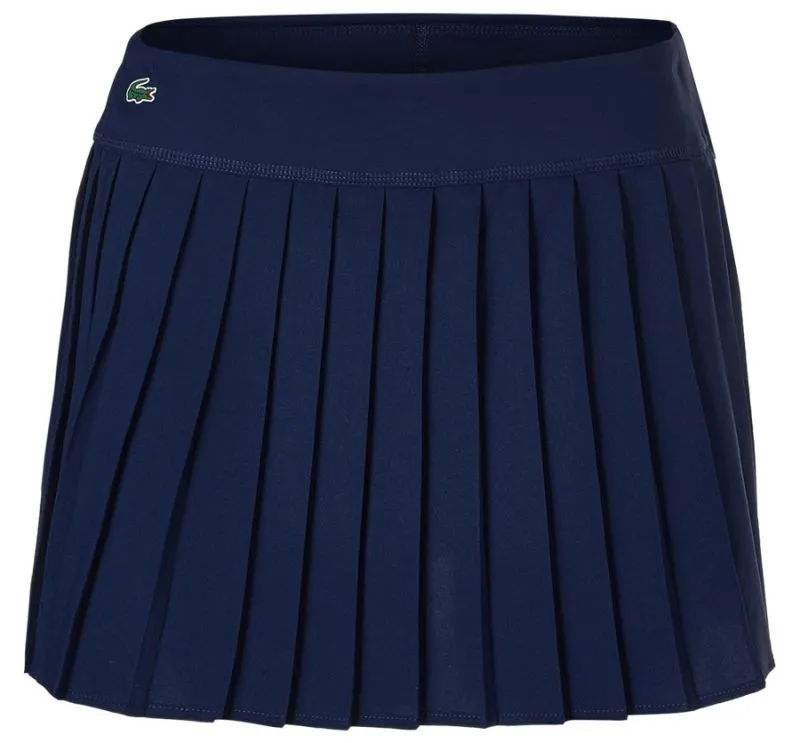 Lacoste Tennis Technical Mesh Pleated Skirt - navy blue