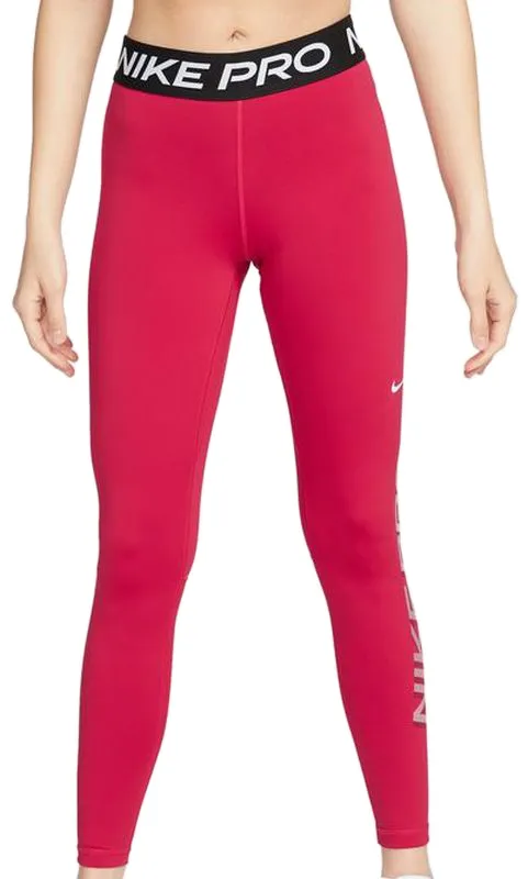 Nike Pro Dri-Fit Tight Hi Rise - mystic hibiscus/black/white