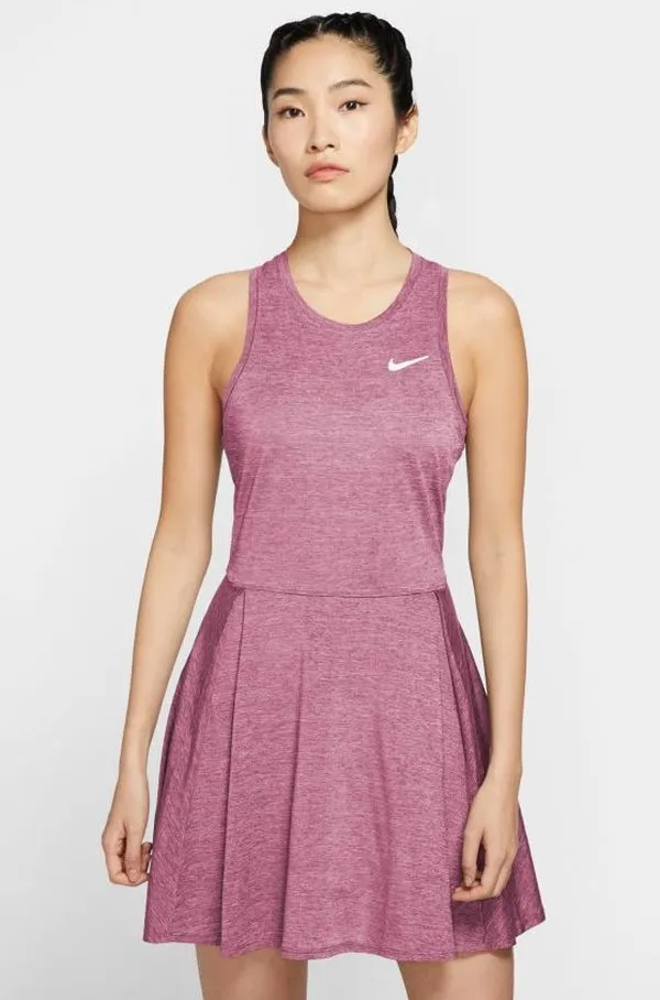 Nike Court Dri-Fit Advantage Dress W - elemental pink/white