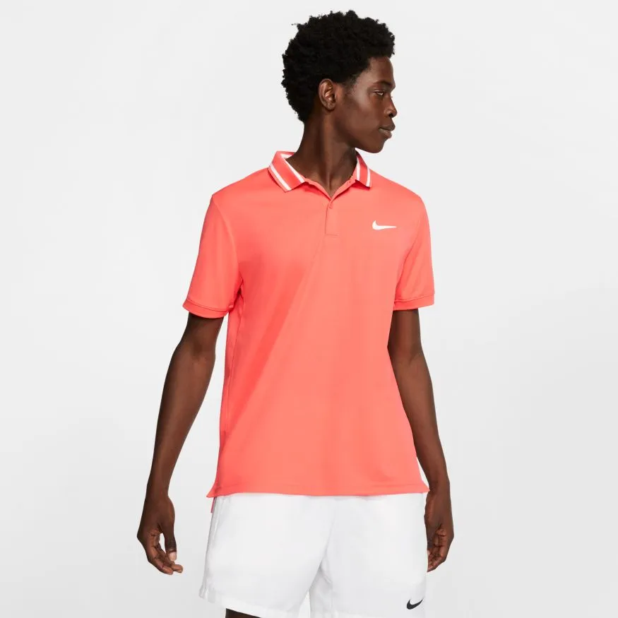 Nike Court Dry Polo Pique - ember glow/white/white