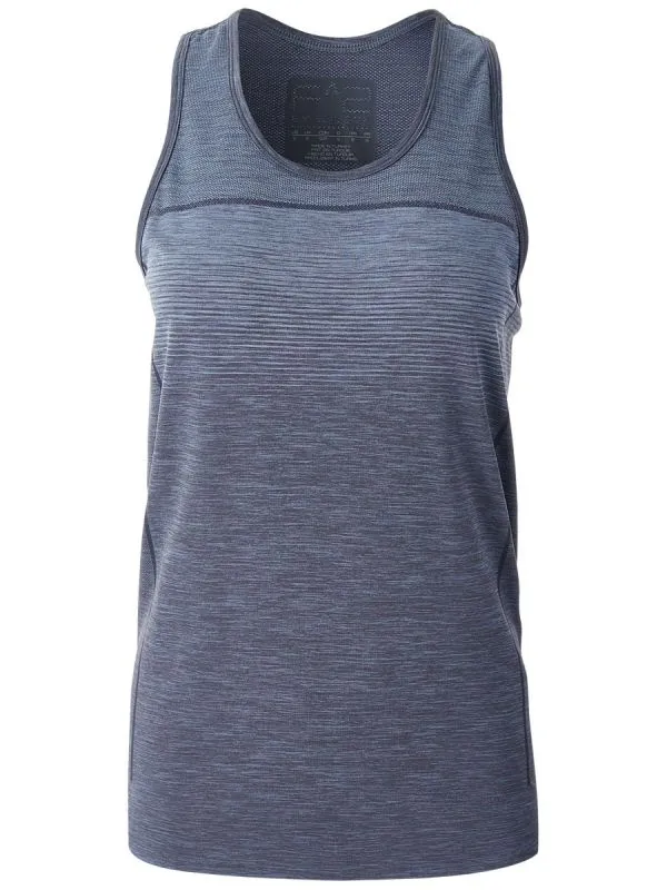 Women's top Wilson W F2 Seamless Tank - flint stone - Gray