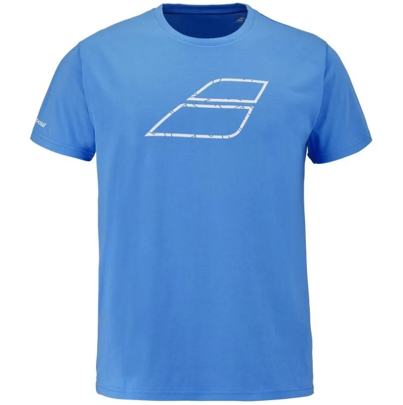 Men's T-shirt Babolat Exercise Message - malibu blue - Blue