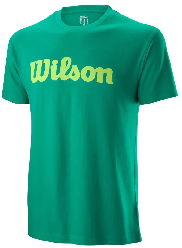 Wilson M Script Cotton Tee - deep green