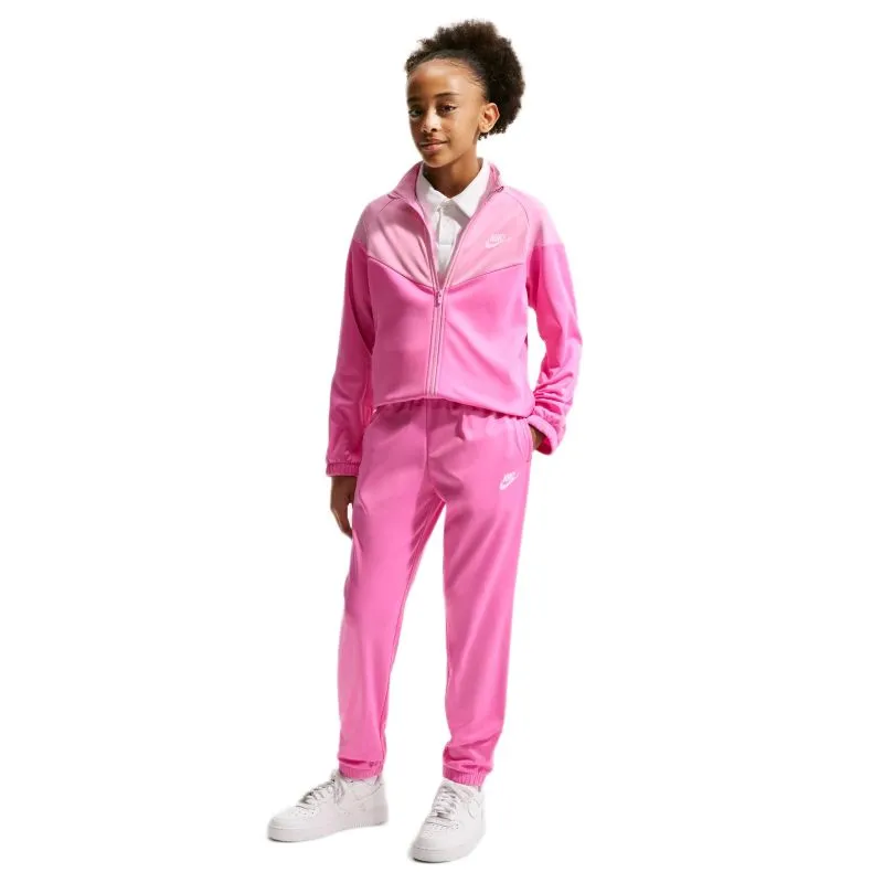 Nike Kids Dri-Fit Poly Knit Full Zip - playful pink/pink rise/white