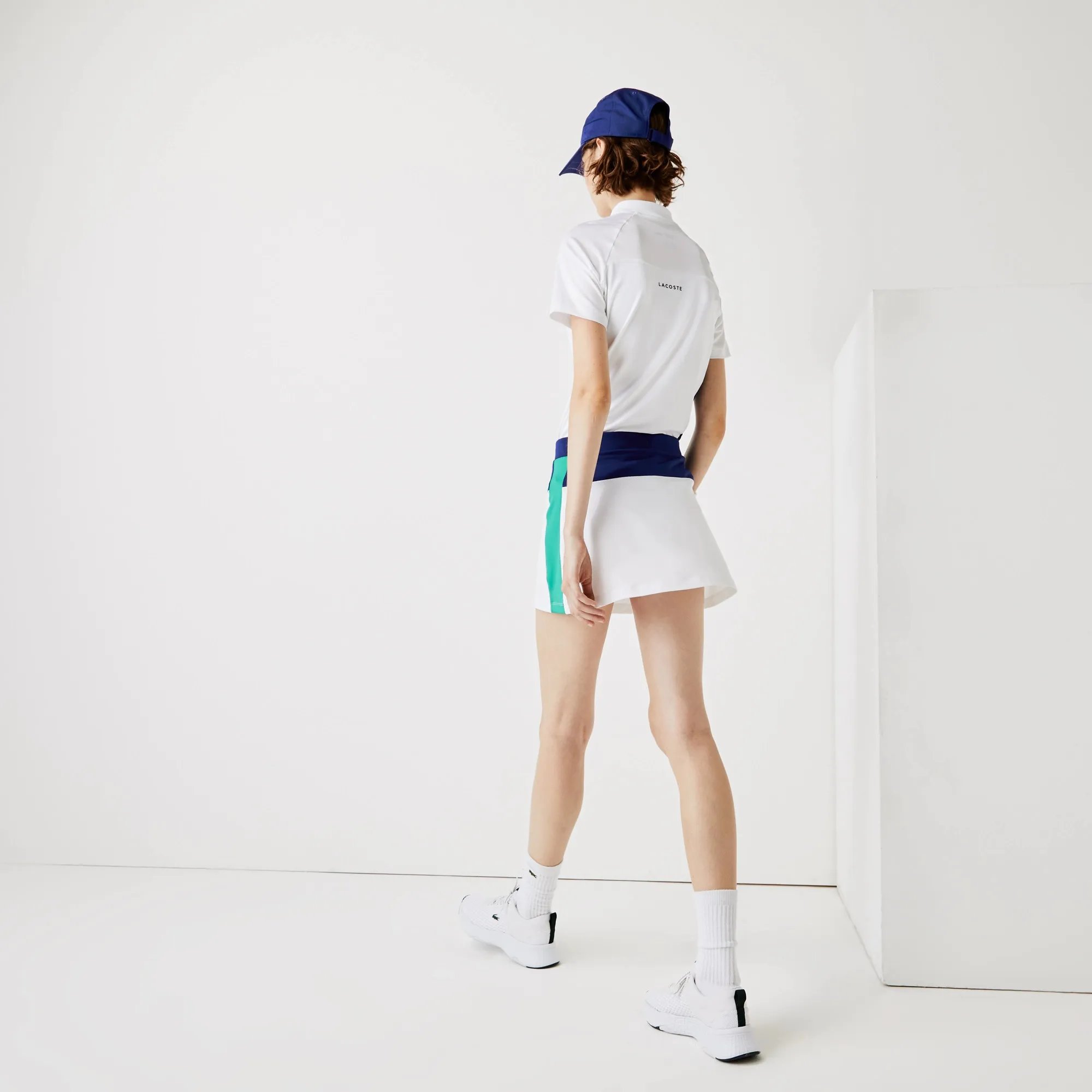 Lacoste SPORT Breathable Stretch Tennis Skirt - blue/white/yellow/green