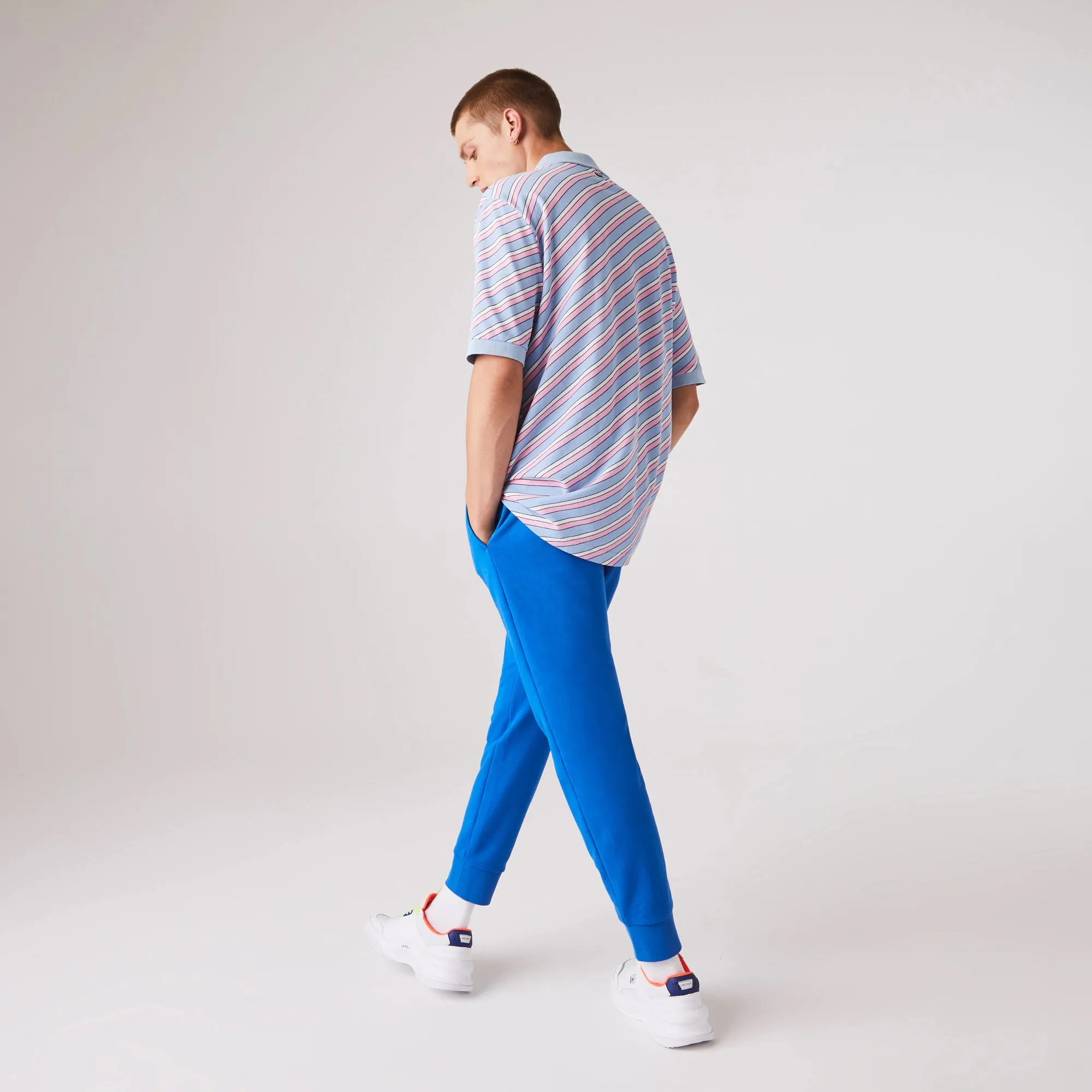 Lacoste Men's SPORT Cotton Fleece Tennis Sweatpants - blue
