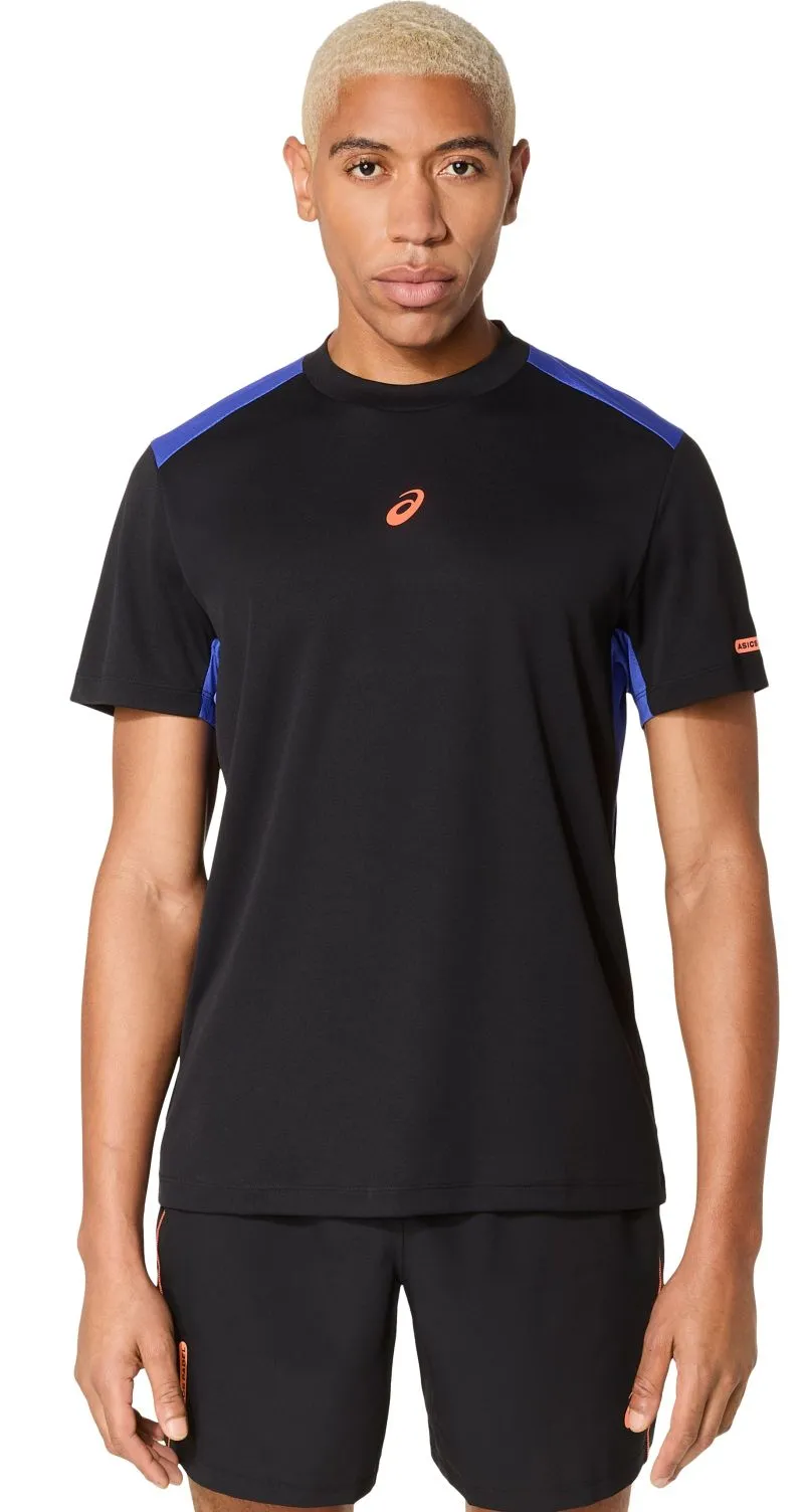Asics Padel Court Short Sleeve - performance black/dark cobalt Asics Padel Court Short Sleeve - performance black/dark cobalt