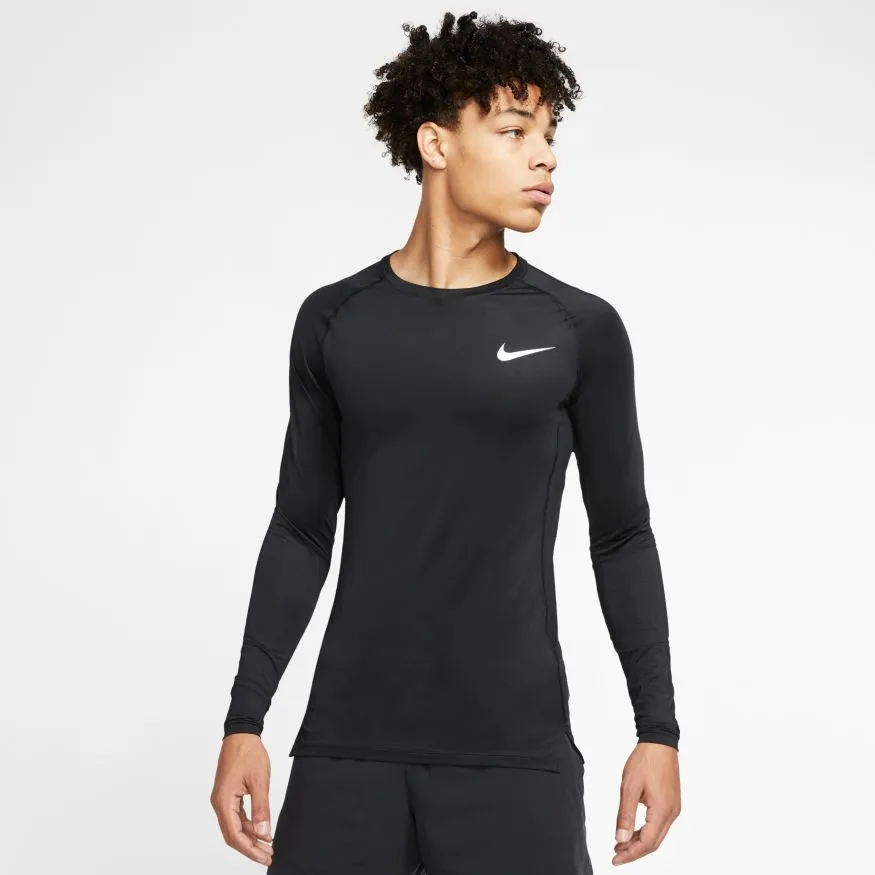 nike-pro-top-ls-tight-black-white-4 Nike Pro Top LS Tight - black/white