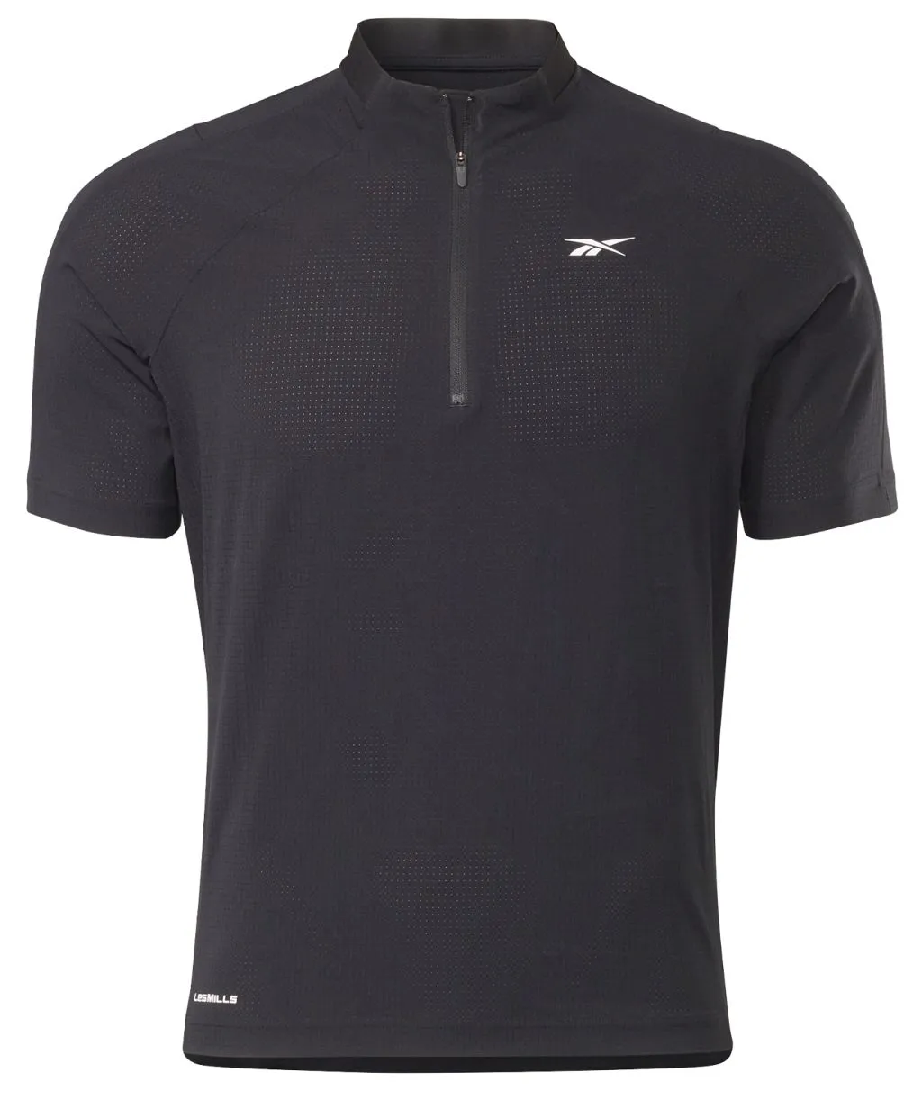 Reebok Les Mills Zip Polo M - black