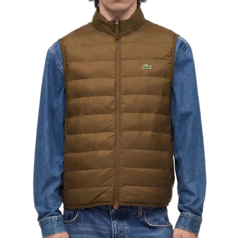 Lacoste Water-Repellent Puffed Windbreaker - brown