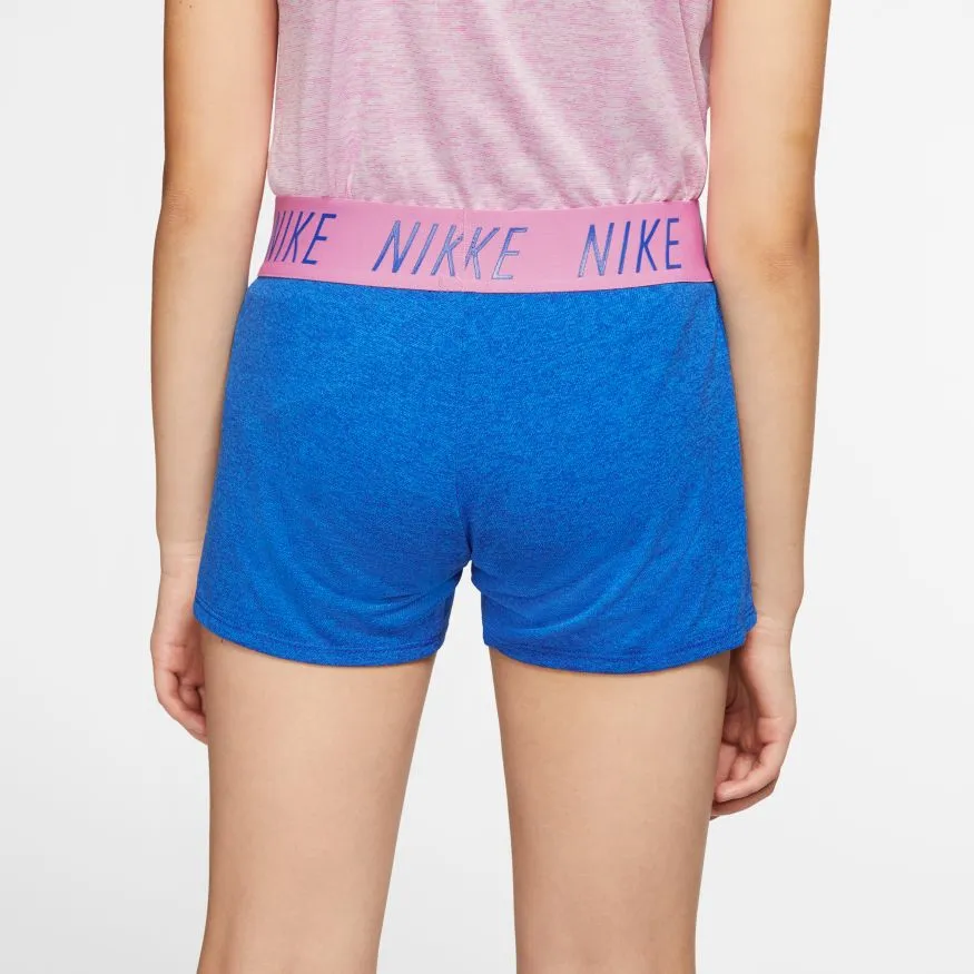 Nike Girls Dry Training Shorts - hyper blue/heather/magic flamingo