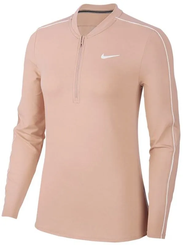 Nike Court Women Dry 1/2 Zip Top - washed coral/white/white/white Nike Court Women Dry 1/2 Zip Top - washed coral/white/white/white