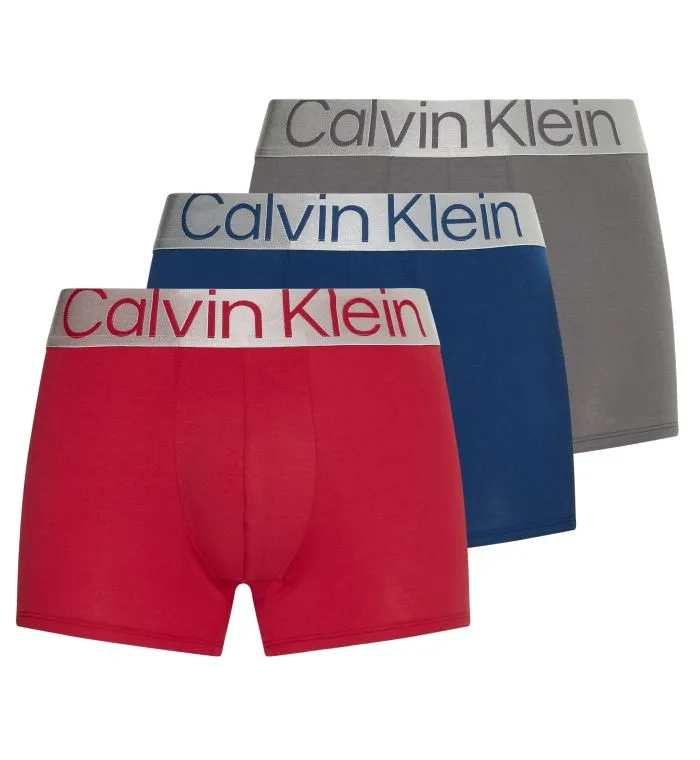 Calvin Klein Reconsidered Steel Trunk 3P - grey sky/berry sangria/lake crest