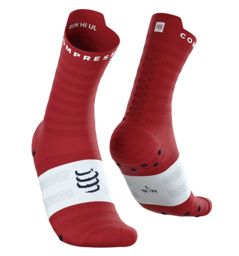 Compressport Pro Racing v4.0 Ultralight Run High 1P - pompeian red/white