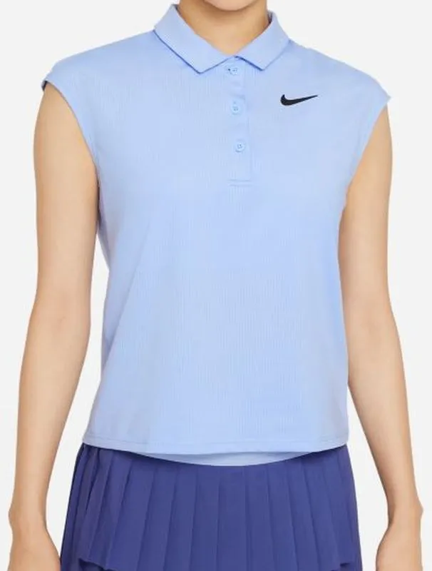 Nike Court Dri-Fit Victory Polo W - aluminum/black