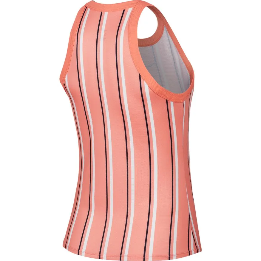 Nike Court W Printed Dry Tank - sunblush/obsidian