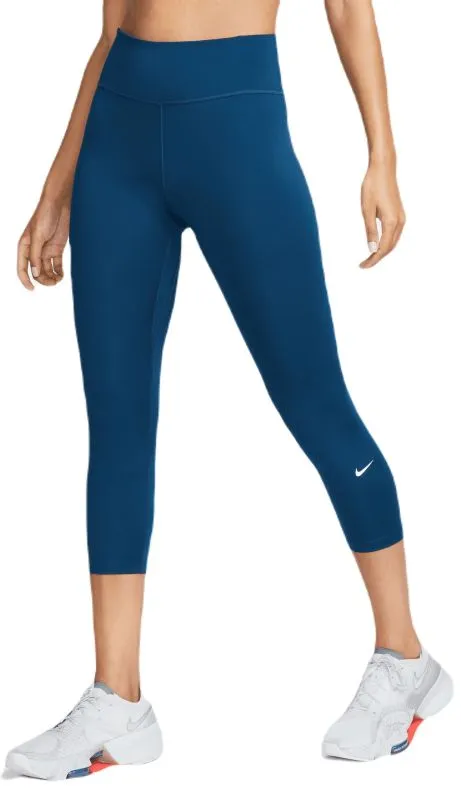 Nike Dri-Fit One Mid-Rise CRP Tight - valerian blue/white