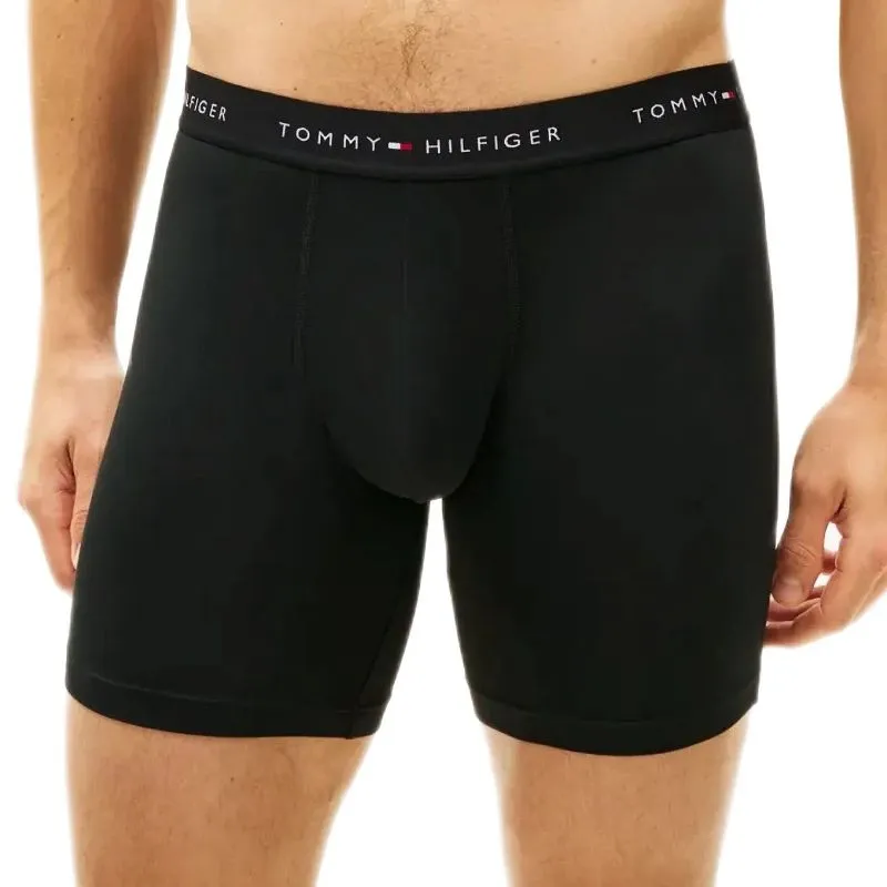 Tommy Hilfiger Stretch Microfiber Long Boxer 3P - black