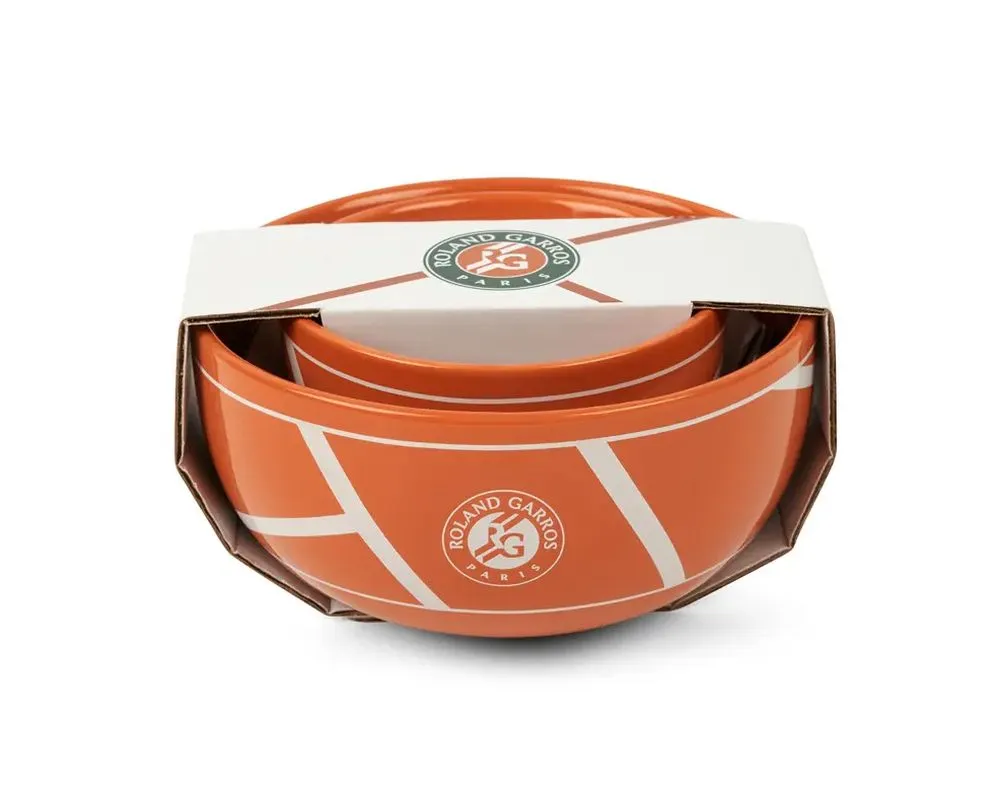 Roland Garros Court Set of 2 Bowls - clay