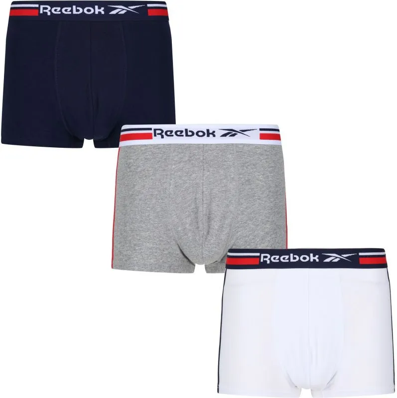 Reebok Mens Trunk JAGER 3P - vector navy/grey marl/white