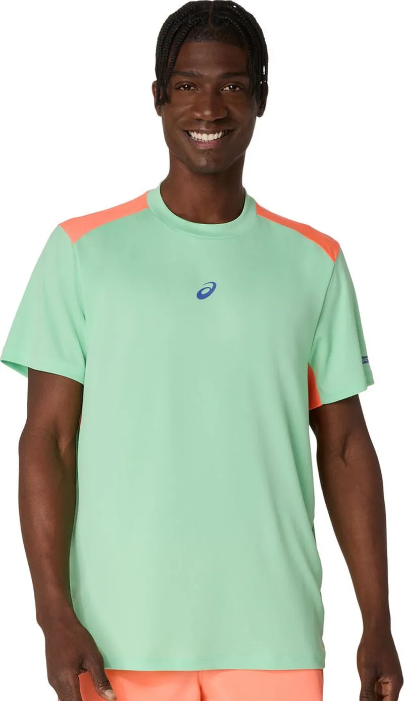 Asics Padel Court Short Sleeve - menthol/vivid coral Asics Padel Court Short Sleeve - menthol/vivid coral