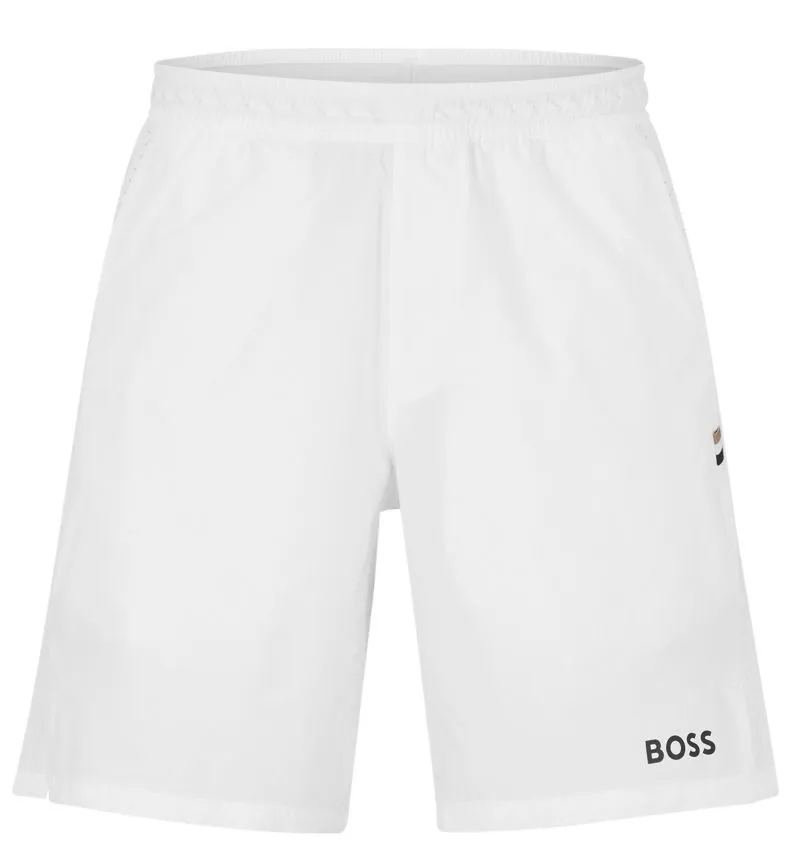 BOSS x Matteo Berrettini Functional Stretch Fabric Shorts With Logo Detailing And Mesh Details