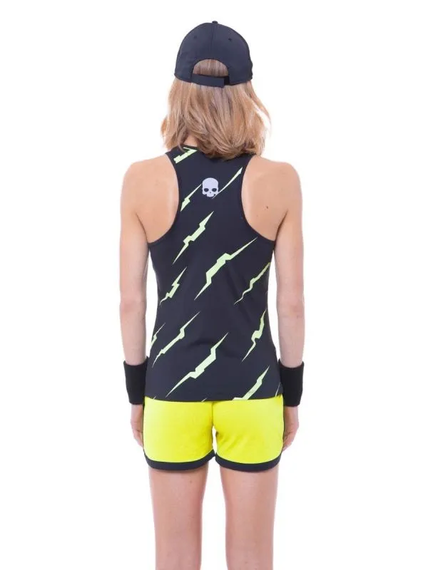 Hydrogen Thunder Tank Top Woman - black/yellow fluo